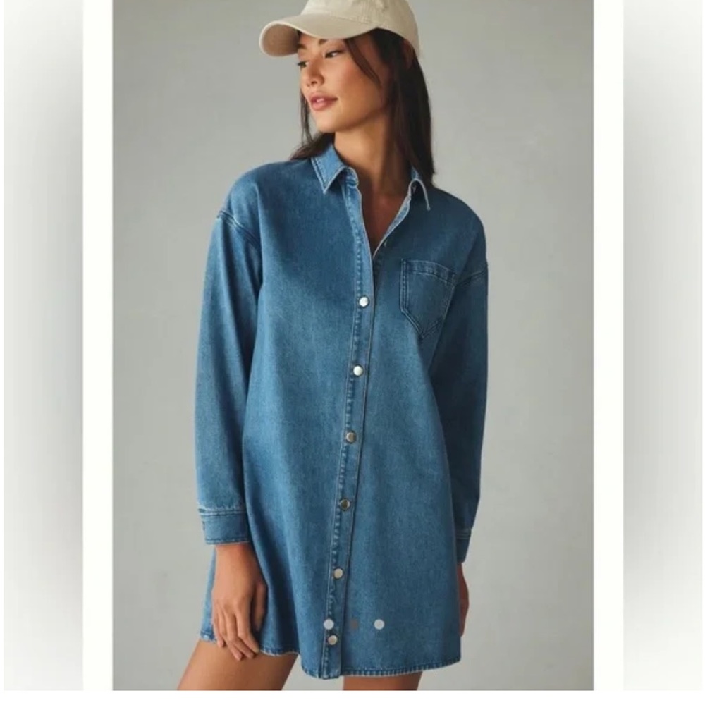 Mare Mare x Anthropologie Denim Shirt Dress